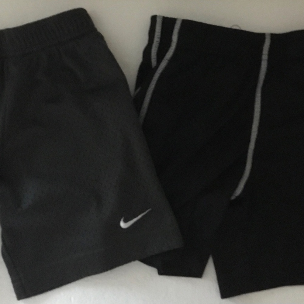 Nike Black and Charcoal Boys' Athletic Shorts Duo